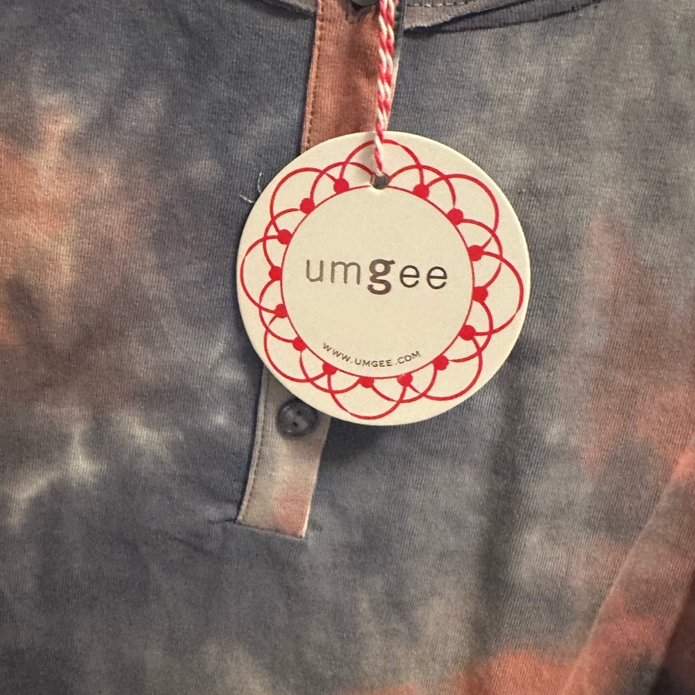 #161 Umgee Multicolor Tie-Dye Henley Top
